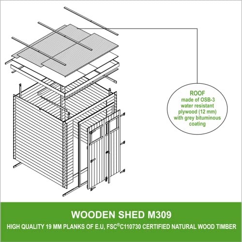 Wooden Garden Shed- Pent Shiplap Wooden Shed