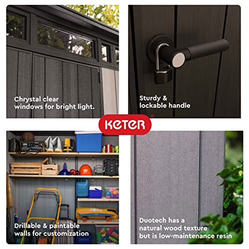 Keter Artisan 9x7 Foot Large Outdoor Shed with Floor