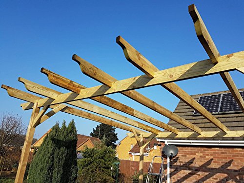 Wooden pergola kit - Sculpted design rafters