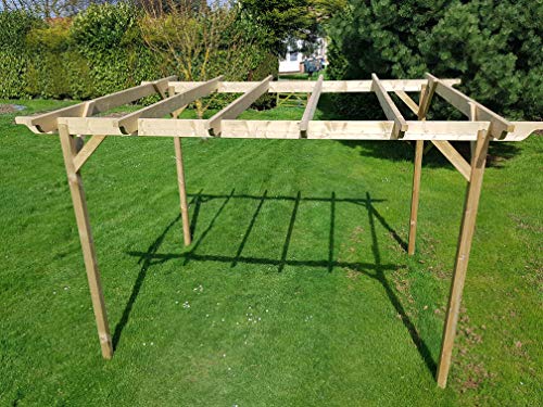 Wooden pergola kit - Sculpted design rafters