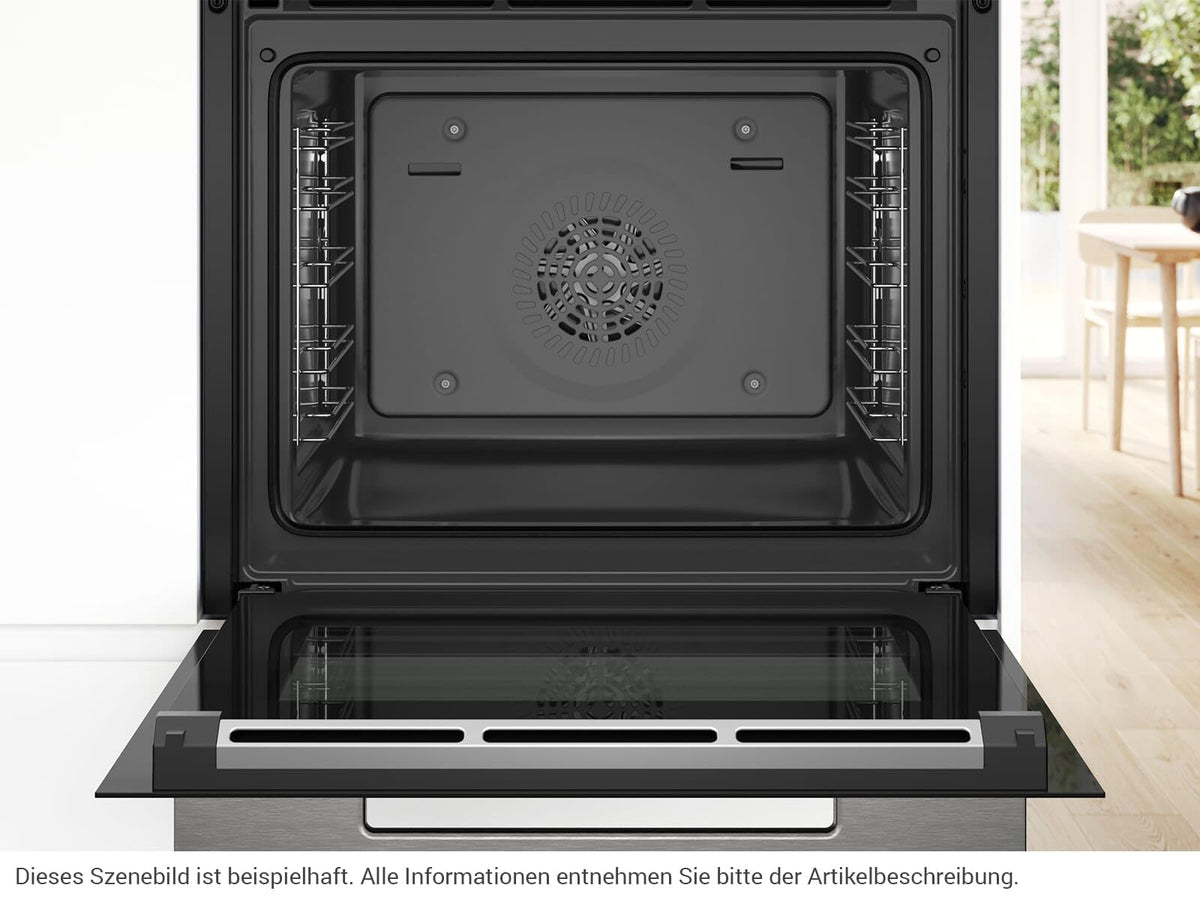 Bosch HBA272BB3, Stiftung Warentest GUT (2,0)*, Serie 4 Einbau-Backofen 60 x 60 cm, Pyrolyse-Selbstreinigung & Hydrolyse
