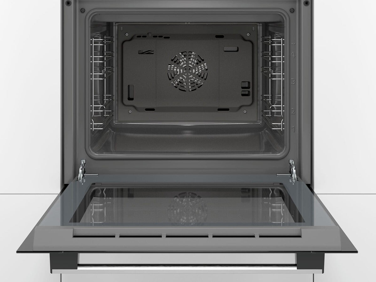 Bosch HBA272BB3, Stiftung Warentest GUT (2,0)*, Serie 4 Einbau-Backofen 60 x 60 cm, Pyrolyse-Selbstreinigung & Hydrolyse