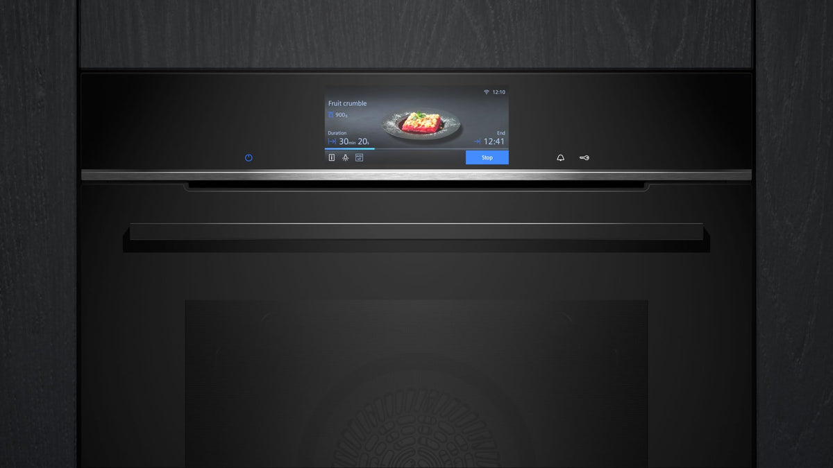 Siemens iQ700 Smarter Einbau-Backofen 60 x 60 cm Edelstahl HB774G1B1