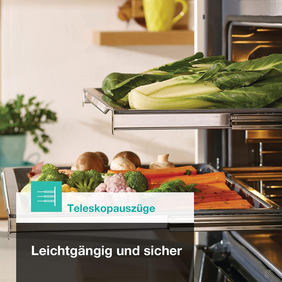 Gorenje Einbauherd-Set Heißluft Inox Set 4 mit Glaskeramik-Kochfeld / 77L / ExtraSteam / GentleClose & Open