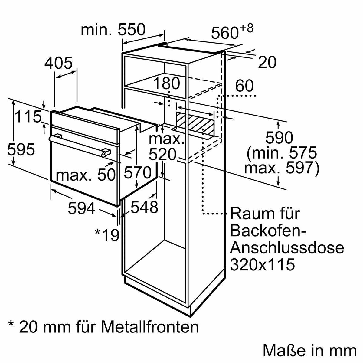 Siemens iQ700 Smarter Einbau-Backofen 60 x 60 cm Edelstahl HB774G1B1
