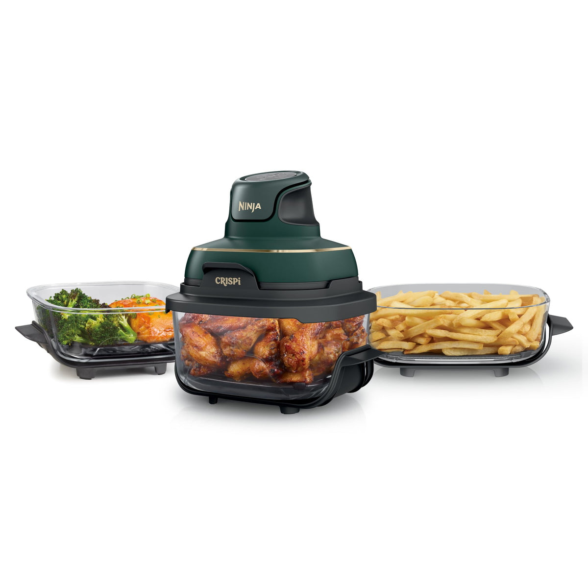 Ninja CRISPi tragbare Heißluftfritteuse, 3,8 l, 4-in-1, 1700 W, Stein