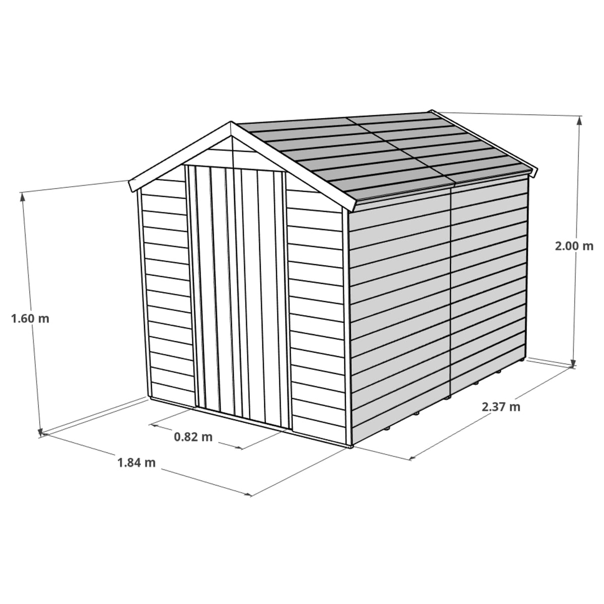 BillyOh Keeper Overlap Garden Shed