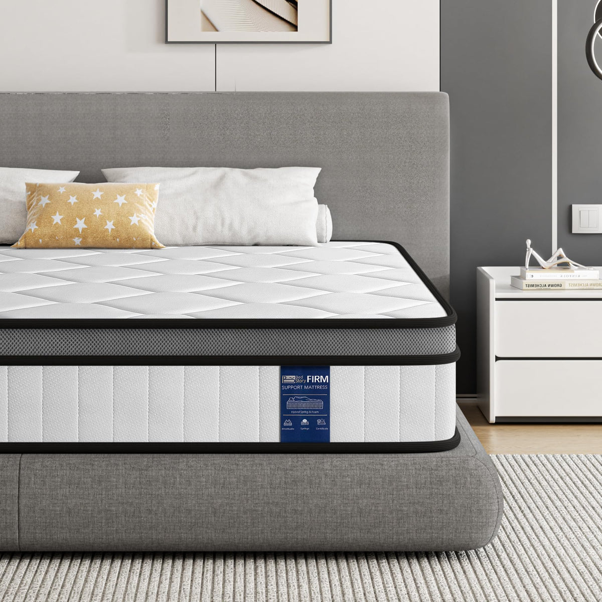 BedStory Matratze 160x200cm,Federkernmatratze H3 Höhe 20cm Taschenfederkernmatratze Mittelfeste Orthopädischem,Öko-Tex Zertifiziert, Matratze für Erwachsene