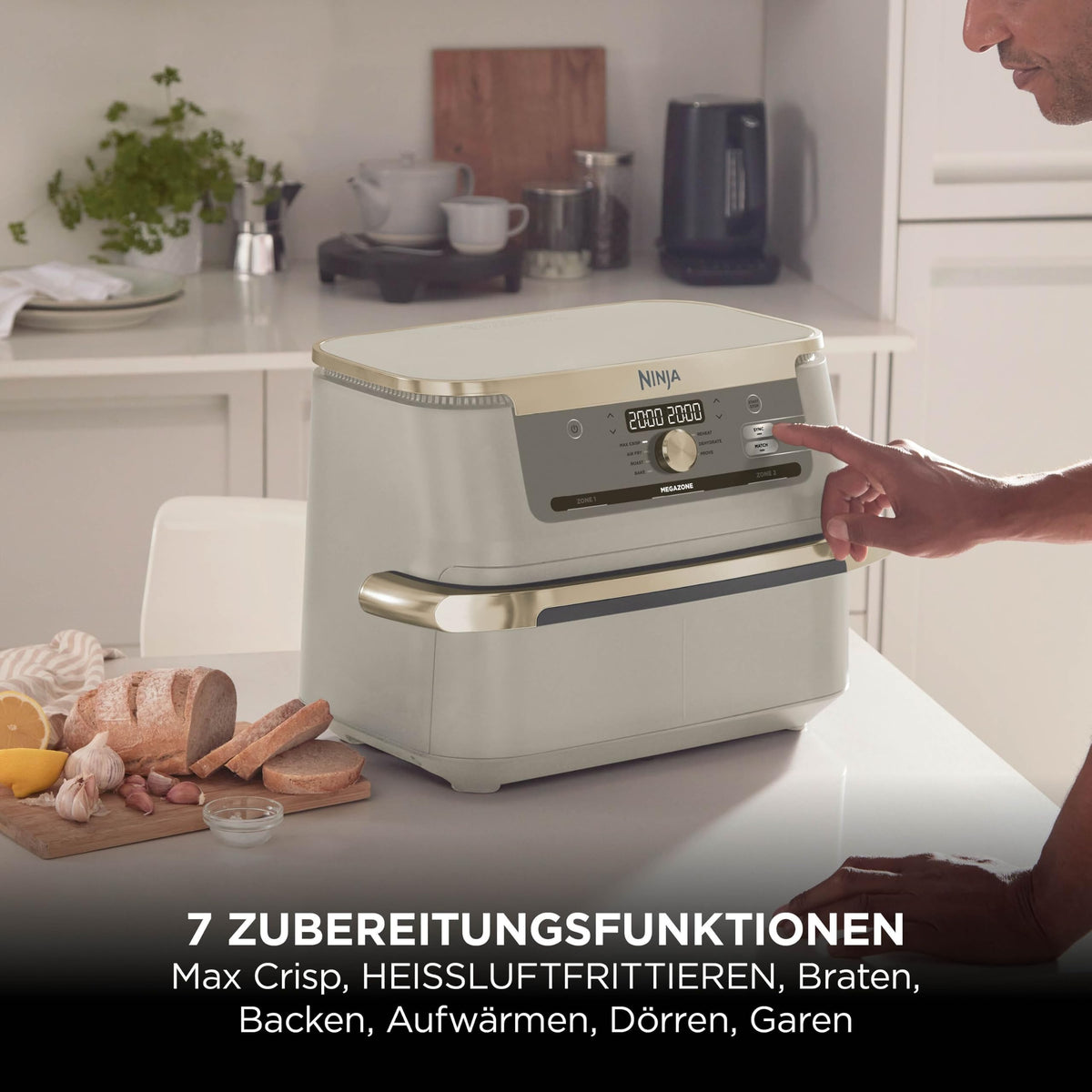 Ninja Foodi FlexDrawer Heißluftfritteuse, 10,4 L, Dual Zone, Schwarz