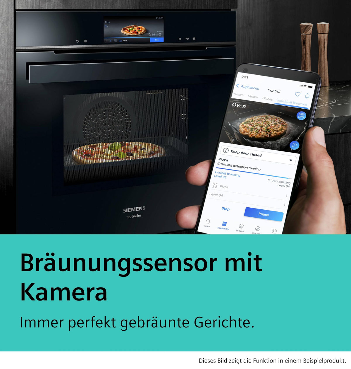 Siemens iQ700 Smarter Einbau-Backofen 60 x 60 cm Edelstahl HB774G1B1