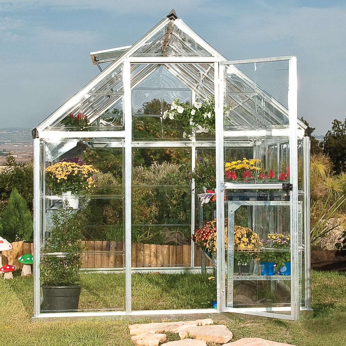 Palram Canopia Harmony 6x8 Silver Greenhouse