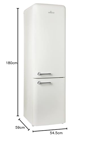 Willow 250L Frost Free Freestanding Retro Fridge Freezer