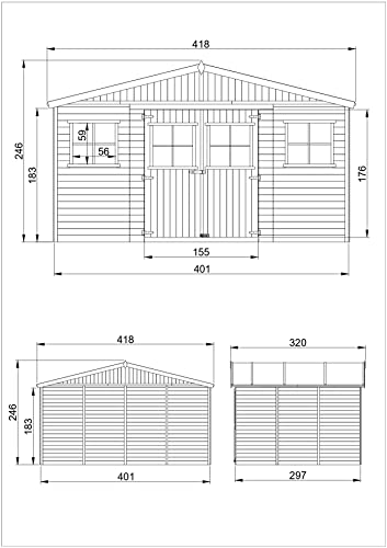 Wooden Garden Shed - Apex Shiplap Wooden Shed