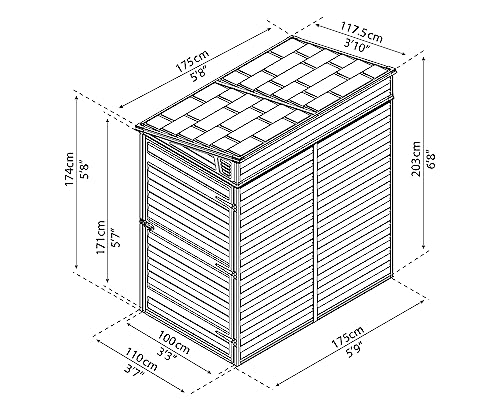 Palram SkyLight Lean-To Shed