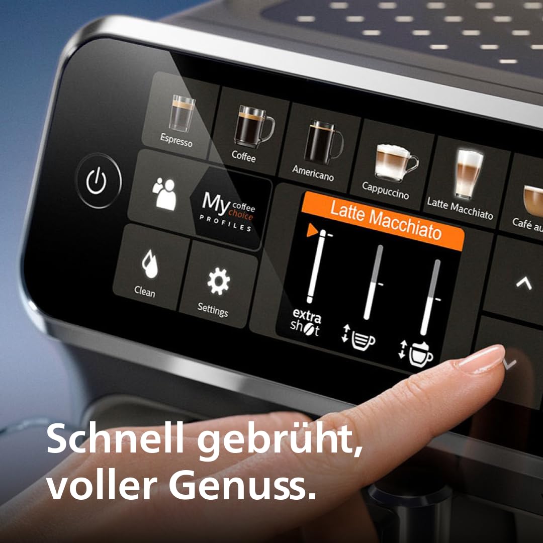 PHILIPS Kaffeevollautomat LatteGo 5400 Serie, Chrom, 12 Spezialitäten