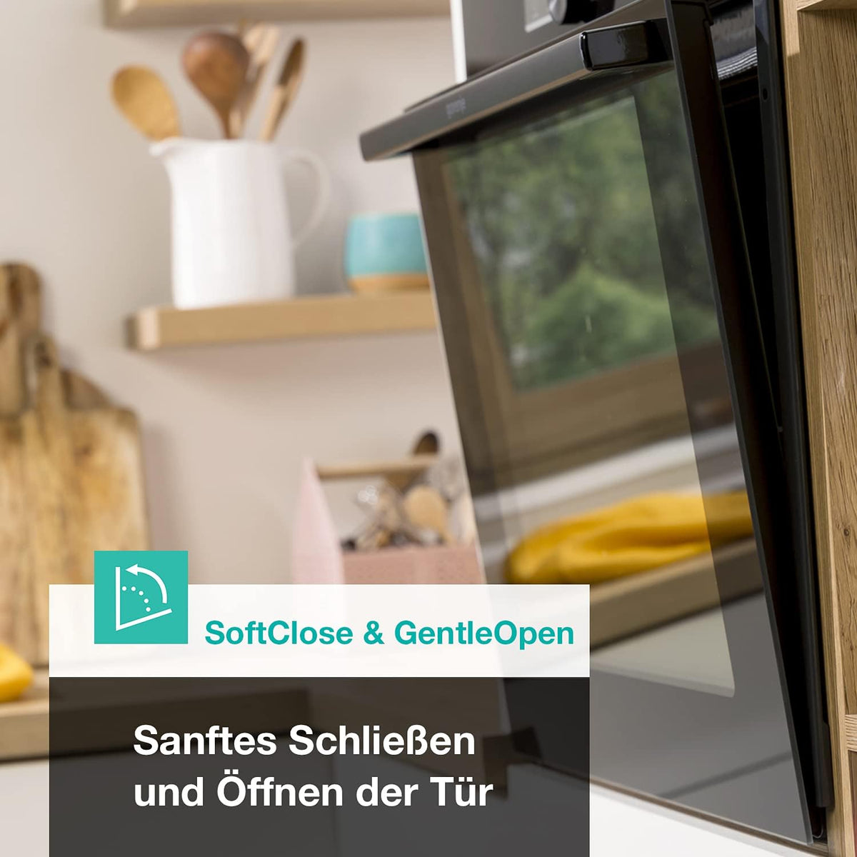 Gorenje Einbauherd-Set Heißluft Inox Set 4 mit Glaskeramik-Kochfeld / 77L / ExtraSteam / GentleClose & Open