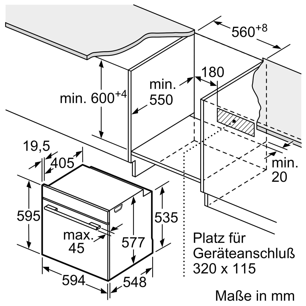 Siemens iQ700 Smarter Einbau-Backofen 60 x 60 cm Edelstahl HB774G1B1