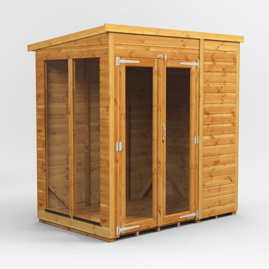 POWER High Grade Premium Pent Summer House Wooden Shed