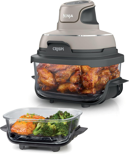 Ninja CRISPi tragbare Heißluftfritteuse, 3,8 l, 4-in-1, 1700 W, Stein