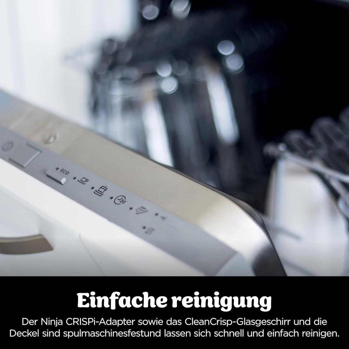 Ninja CRISPi tragbare Heißluftfritteuse, 3,8 l, 4-in-1, 1700 W, Stein