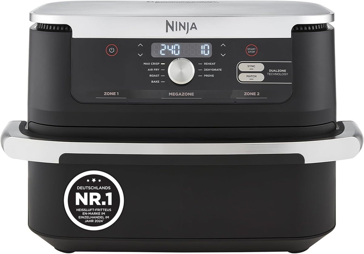 Ninja Foodi FlexDrawer Heißluftfritteuse, 10,4 L, Dual Zone, Schwarz