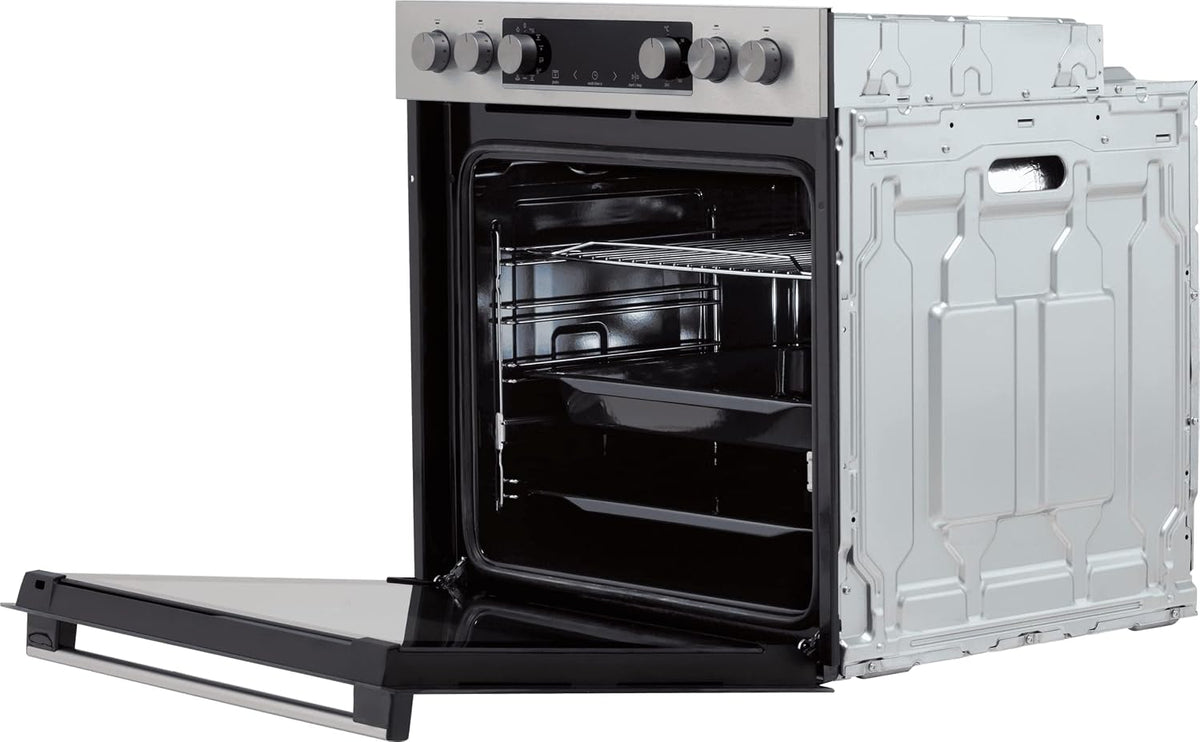 Gorenje Einbauherd-Set Heißluft Inox Set 4 mit Glaskeramik-Kochfeld / 77L / ExtraSteam / GentleClose & Open