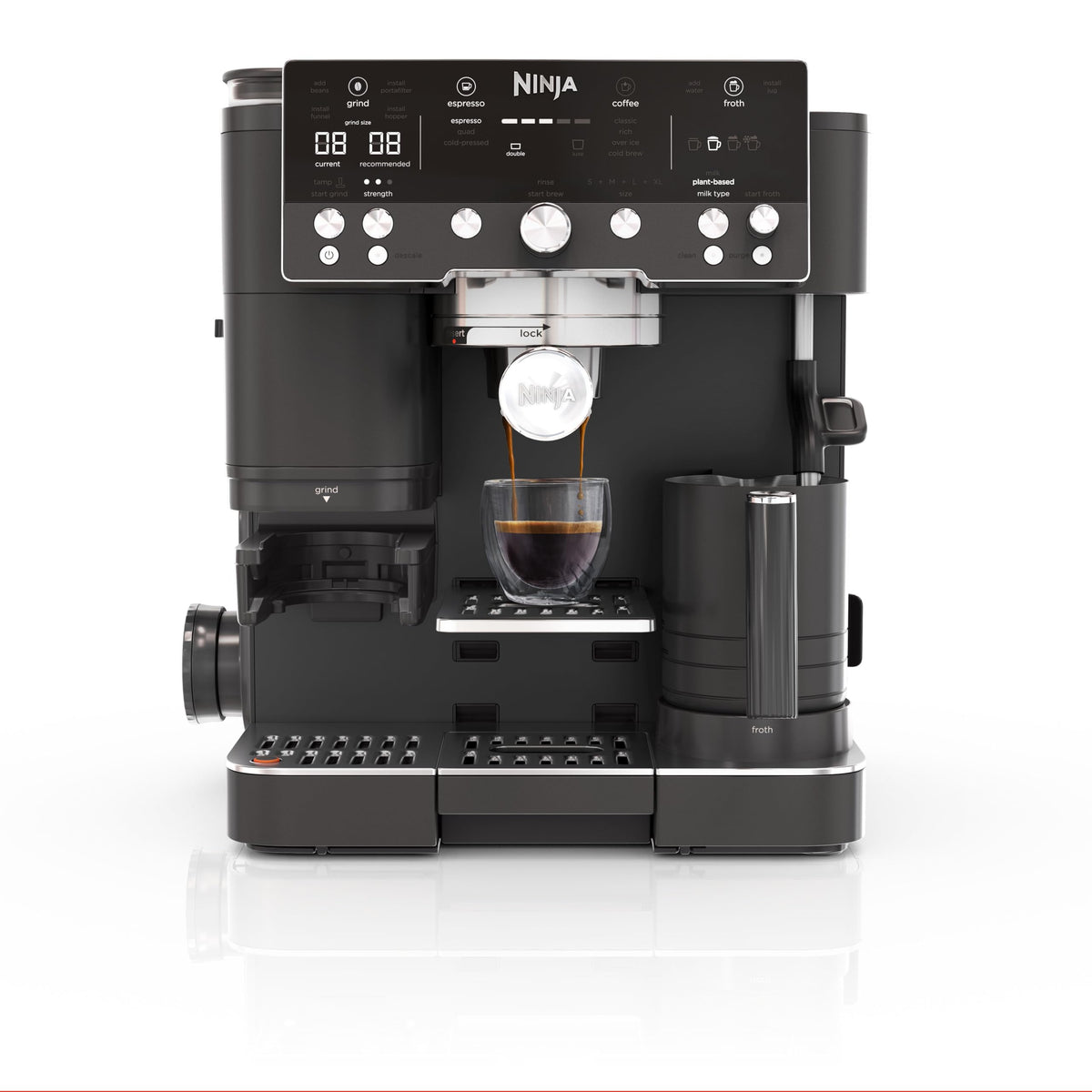 Ninja Luxe Premier 3-in-1 Kaffeemaschine, Espresso & Cold Brew, Grau-Metall