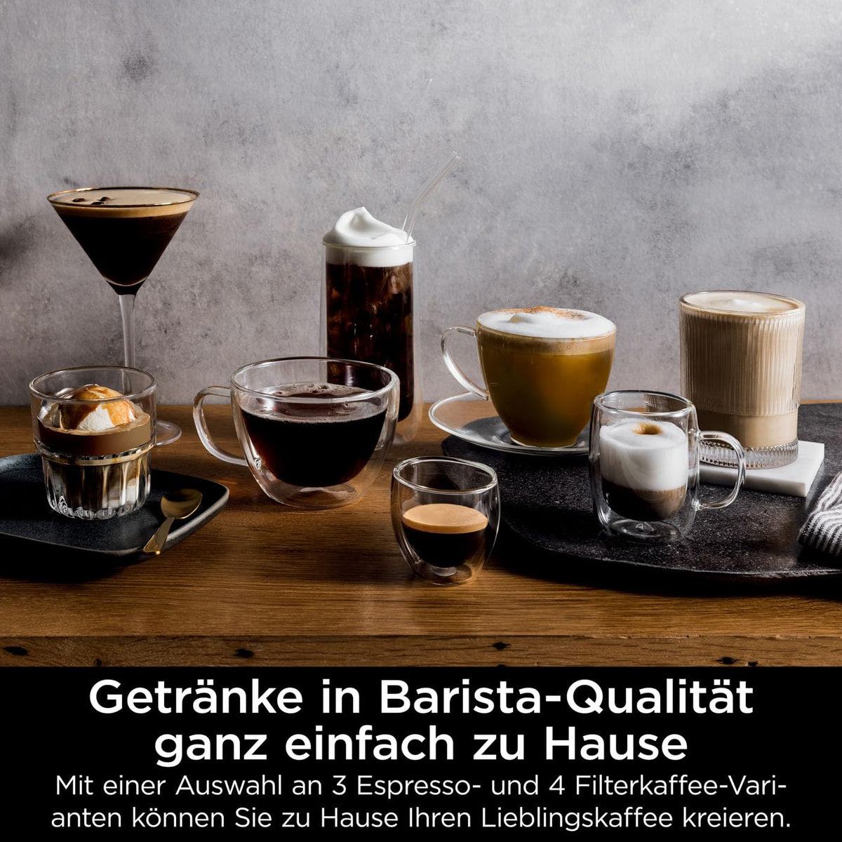 Ninja Luxe Premier 3-in-1 Kaffeemaschine, Espresso & Cold Brew, Grau-Metall