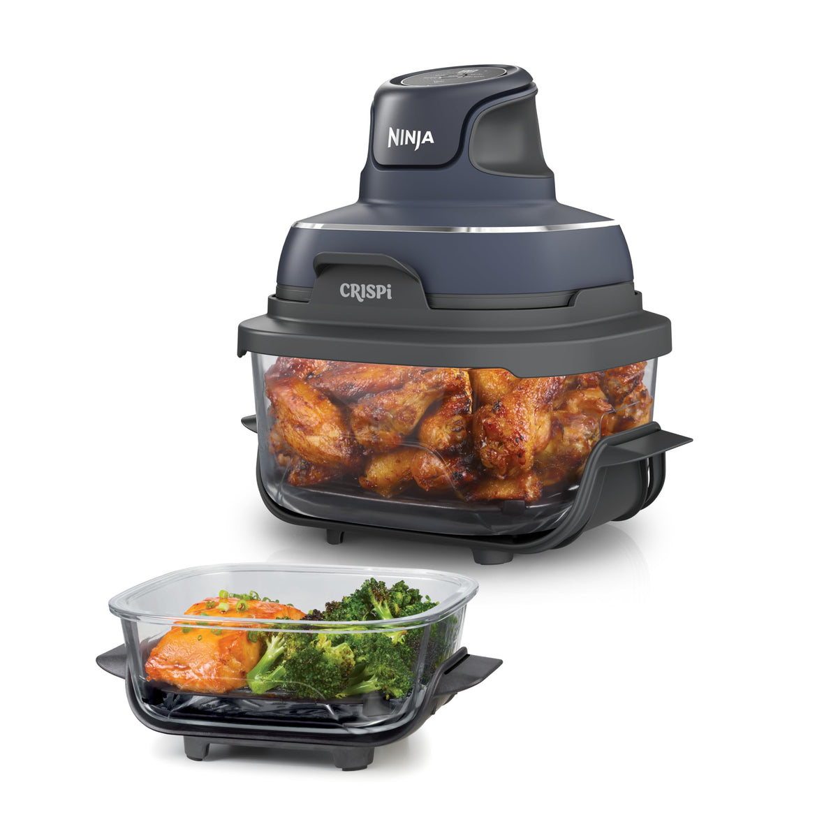 Ninja CRISPi tragbare Heißluftfritteuse, 3,8 l, 4-in-1, 1700 W, Stein