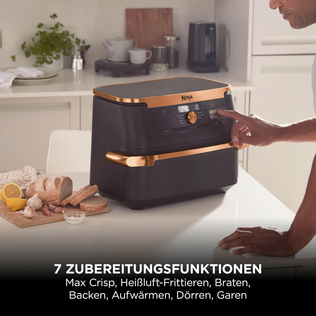 Ninja Foodi FlexDrawer Heißluftfritteuse, 10,4 L, Dual Zone, Schwarz
