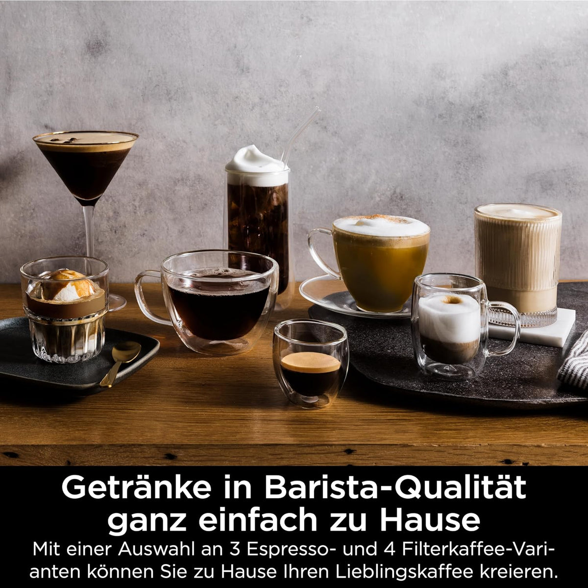 Ninja Luxe Premier 3-in-1 Kaffeemaschine, Espresso & Cold Brew, Grau-Metall
