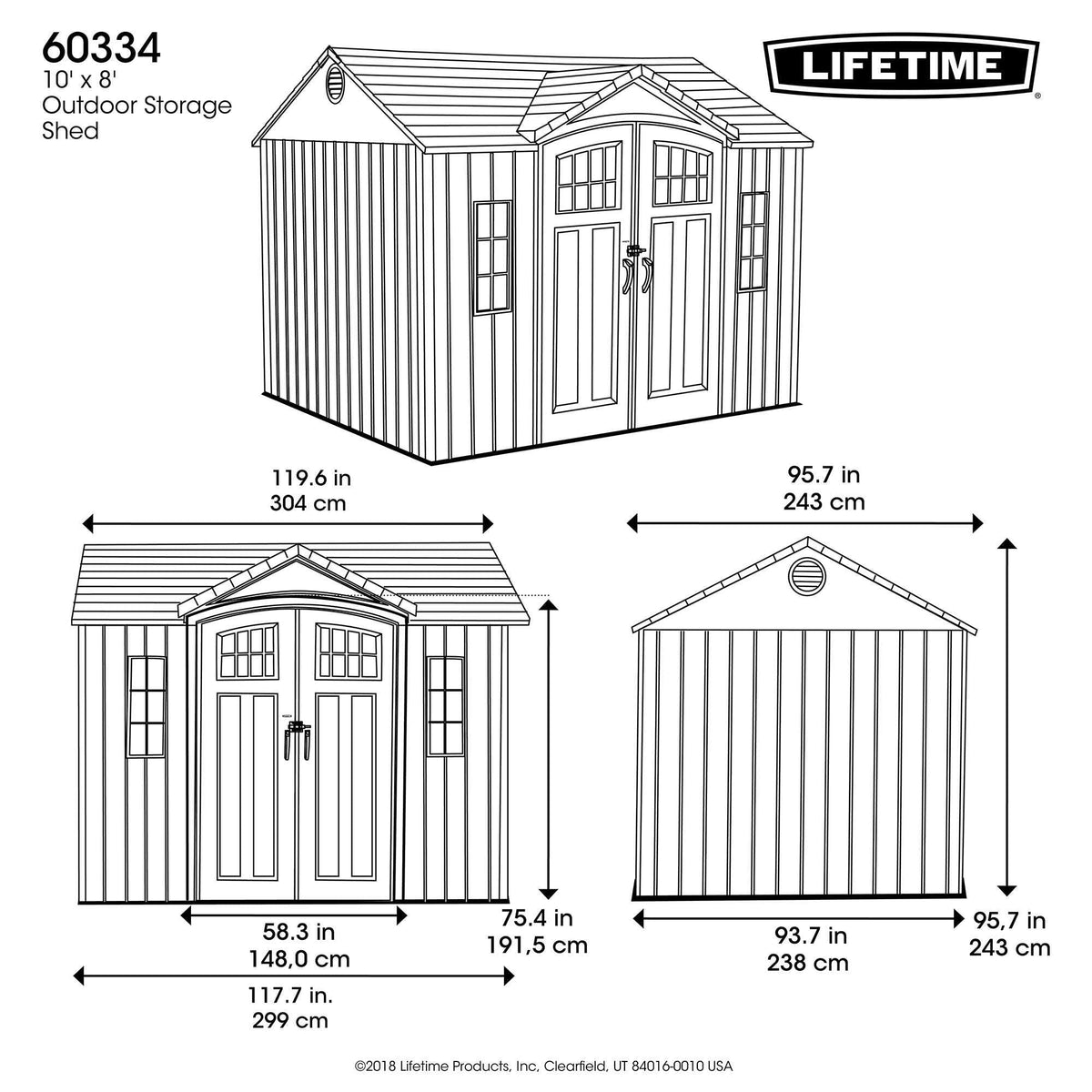 Lifetime Outdoor Storage Shed
