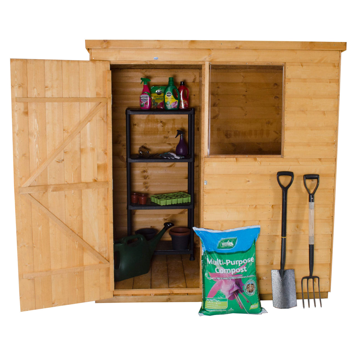 Forest Garden 6 x 4 Pent Shiplap Dip Treated