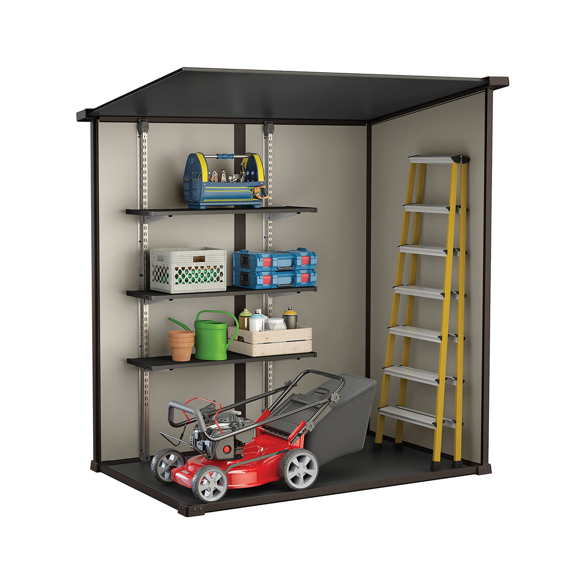 Keter Manor Outdoor Pent Single Door Garden Storage Shed