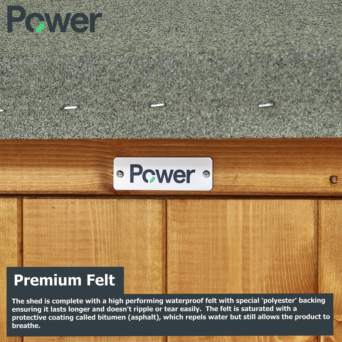 POWER High Grade Premium Pent Summer House Wooden Shed